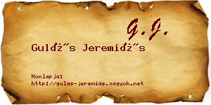 Gulás Jeremiás névjegykártya